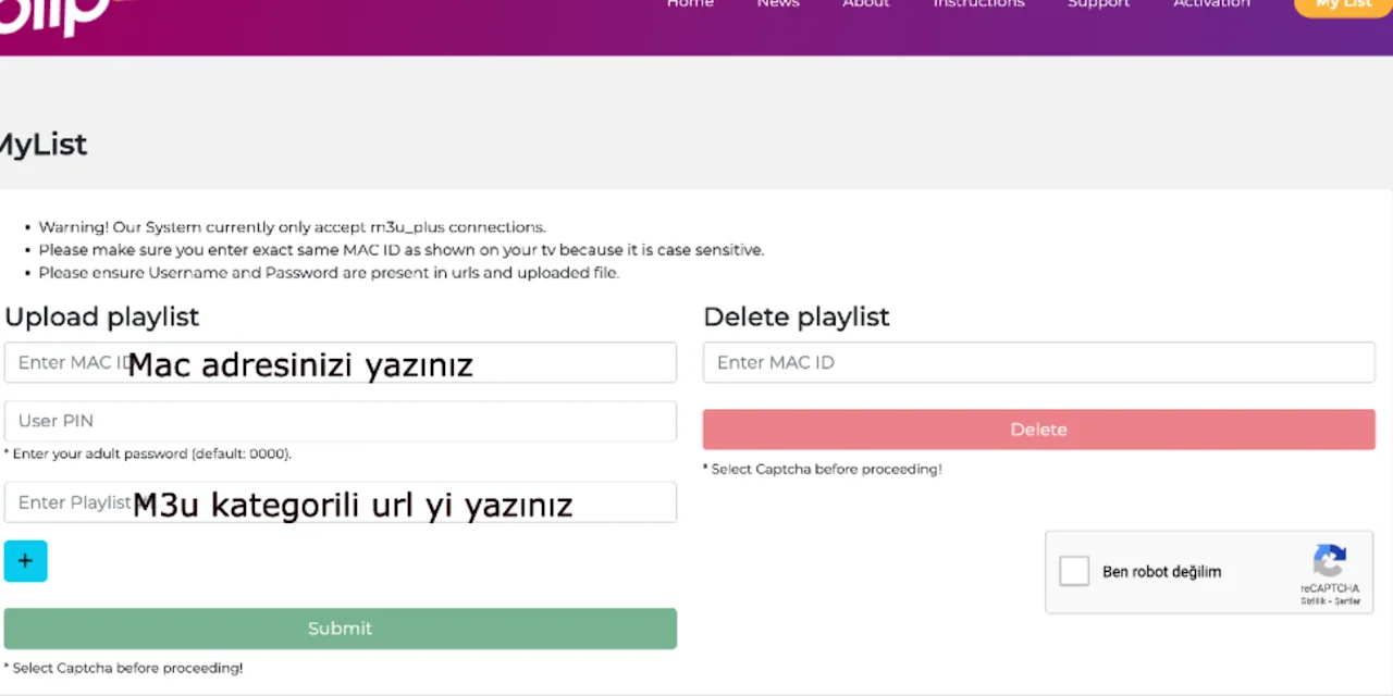 Bi Iptv kurulum ekranı 1