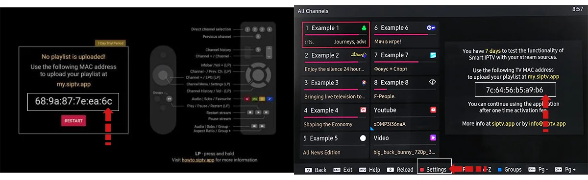 Smart Iptv Siptv kurulum ekranı 1