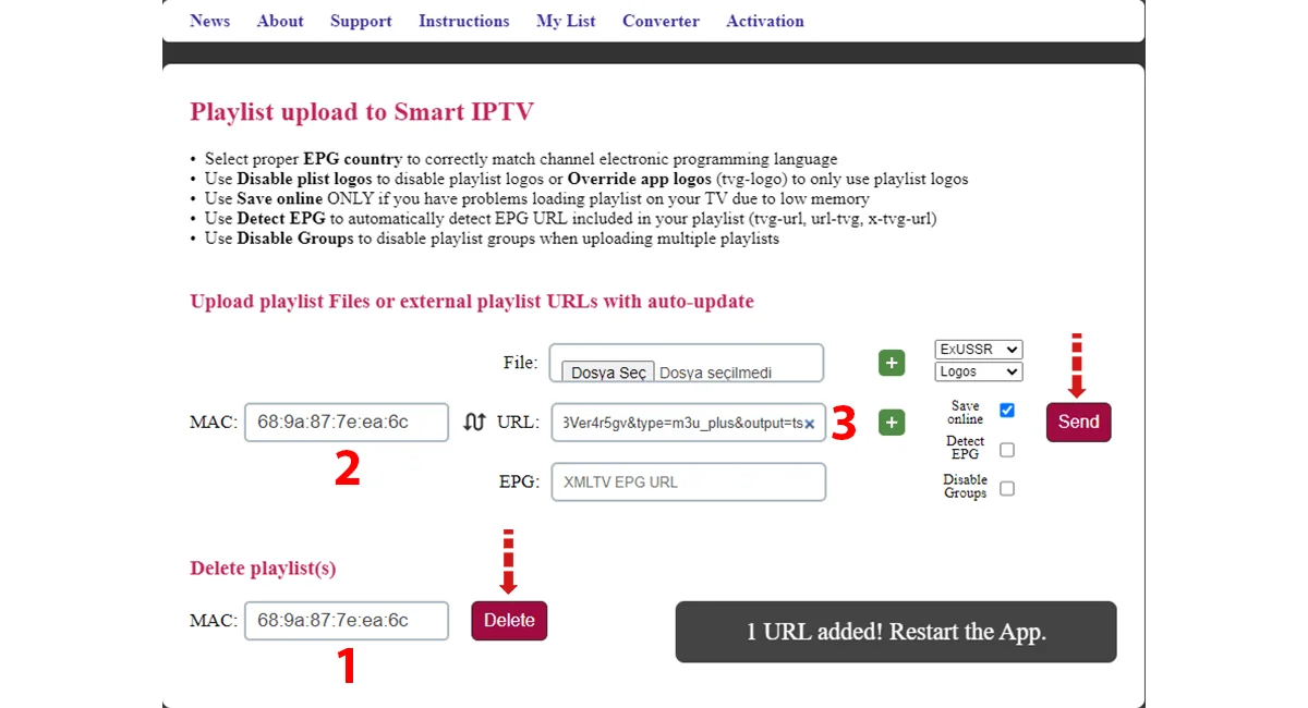 Smart Iptv Siptv kurulum ekranı 3
