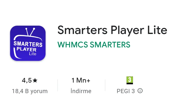 Smarters Player Lite kurulum ekranı 2