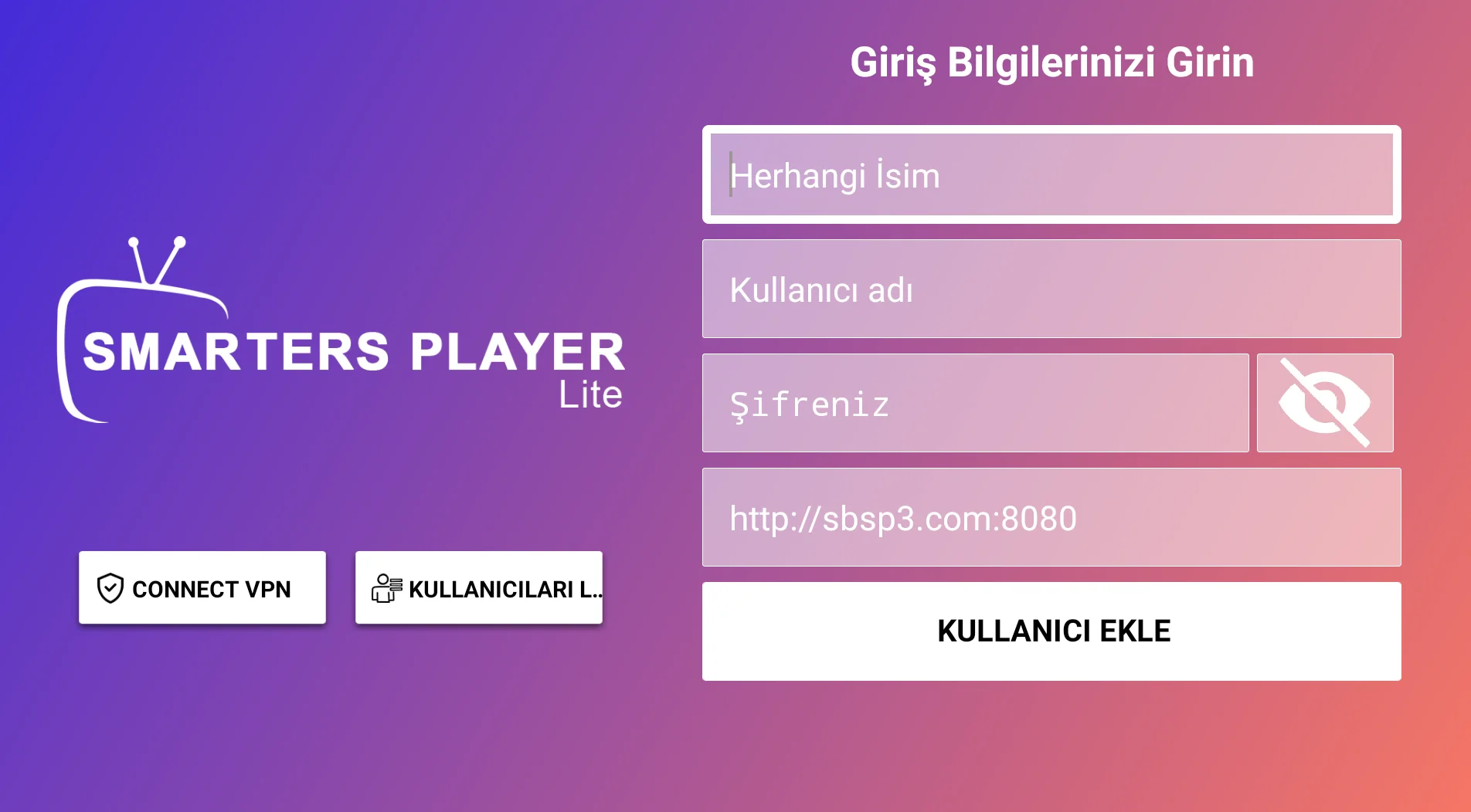 Smarters Player Lite kurulum ekranı 4