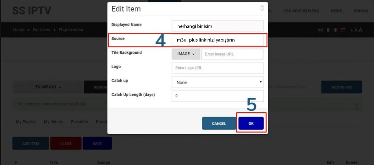 Ss Iptv kurulum ekranı 5