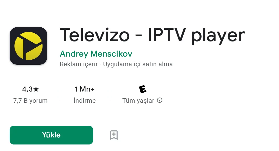 Televizo kurulum ekranı 1