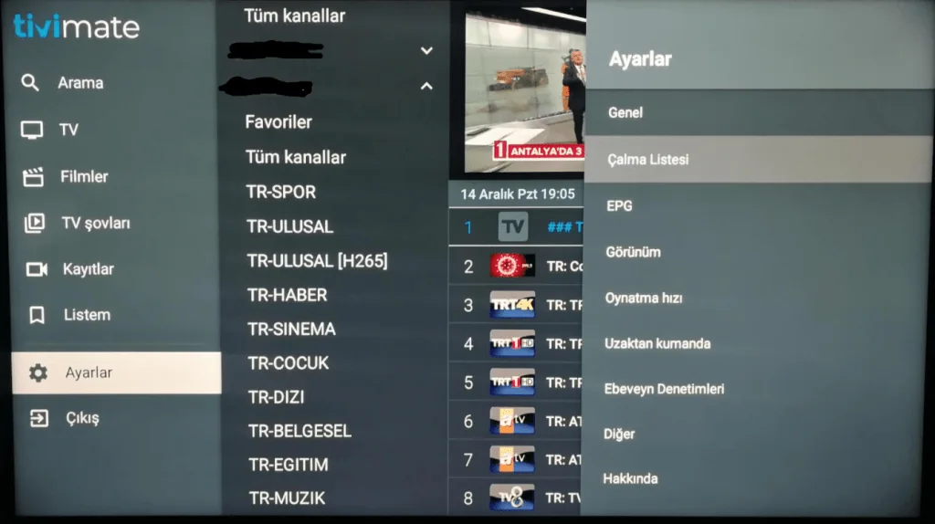 Tivimate kurulum ekranı 1
